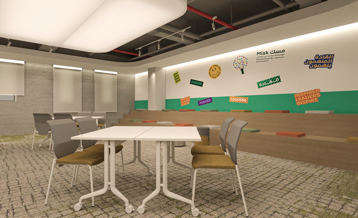 MISK FOUNDATION OFFICE, corporate interior design by DnA Interiors, DIPLOMATIC QUARTER-ALKINDI SQUARE, RIYADH