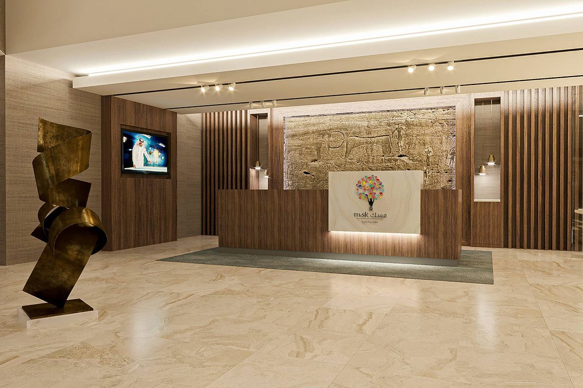 MISK FOUNDATION HEADQUARTER, corporate interior design by DnA Interiors, DIPLOMATIC QUARTER /OUD SQUARE-RIYADH