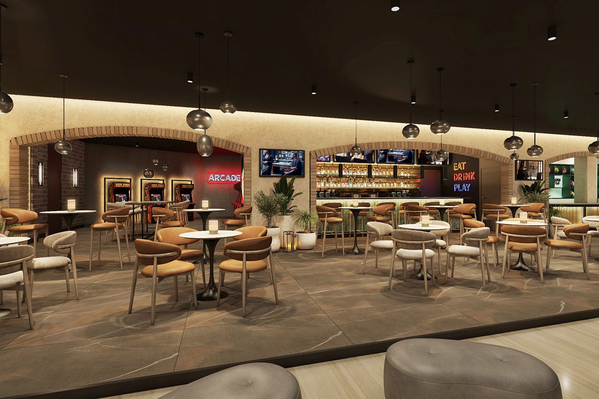 Palm Bowling club, hospitality interior design by DnA Interiors, Riyadh InterContinental Hotel