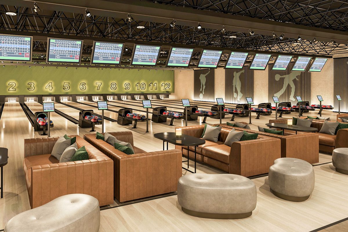 Palm Bowling club, hospitality interior design by DnA Interiors, Riyadh InterContinental Hotel