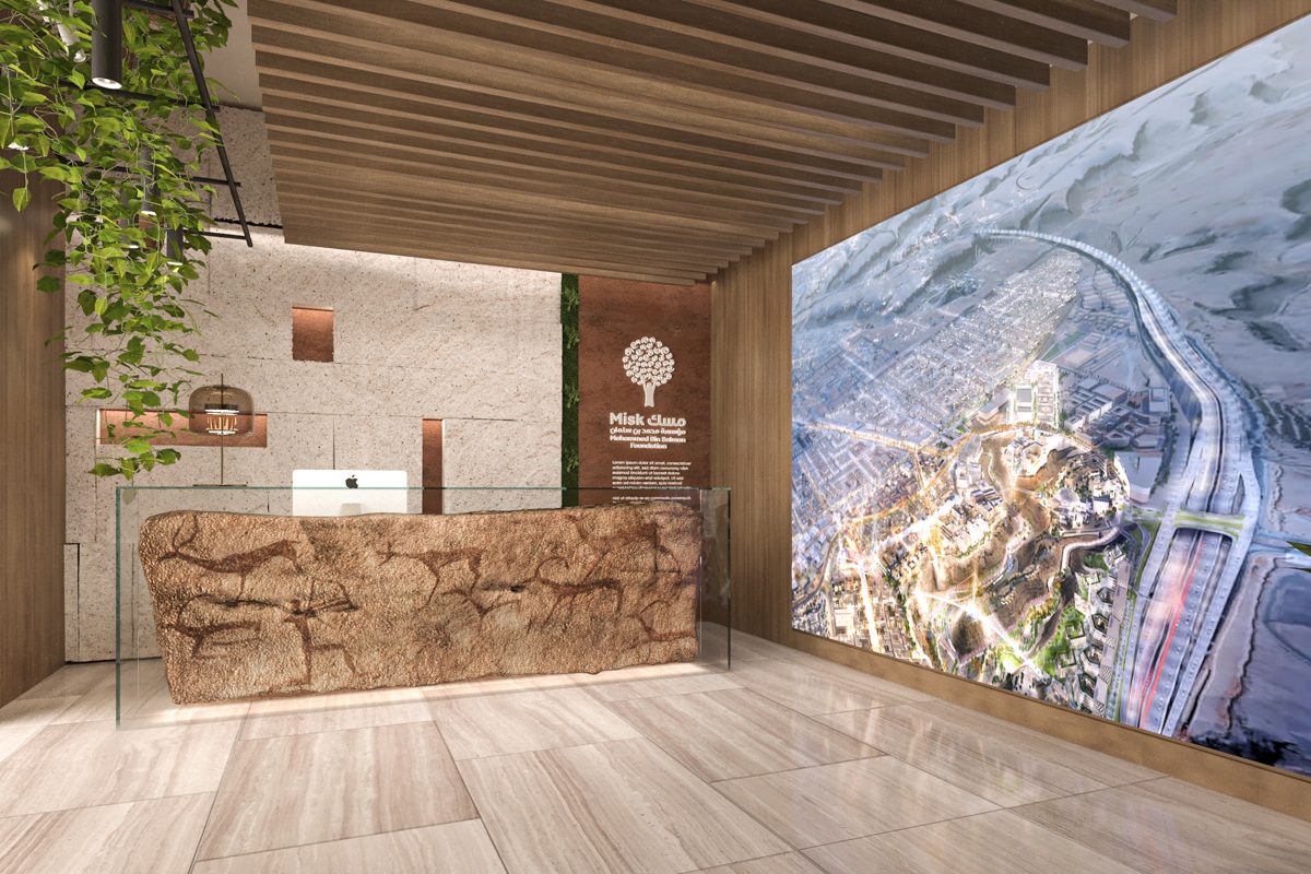 MISK FOUNDATION OFFICE, corporate interior design by DnA Interiors, DIPLOMATIC QUARTER-ALKINDI SQUARE, RIYADH